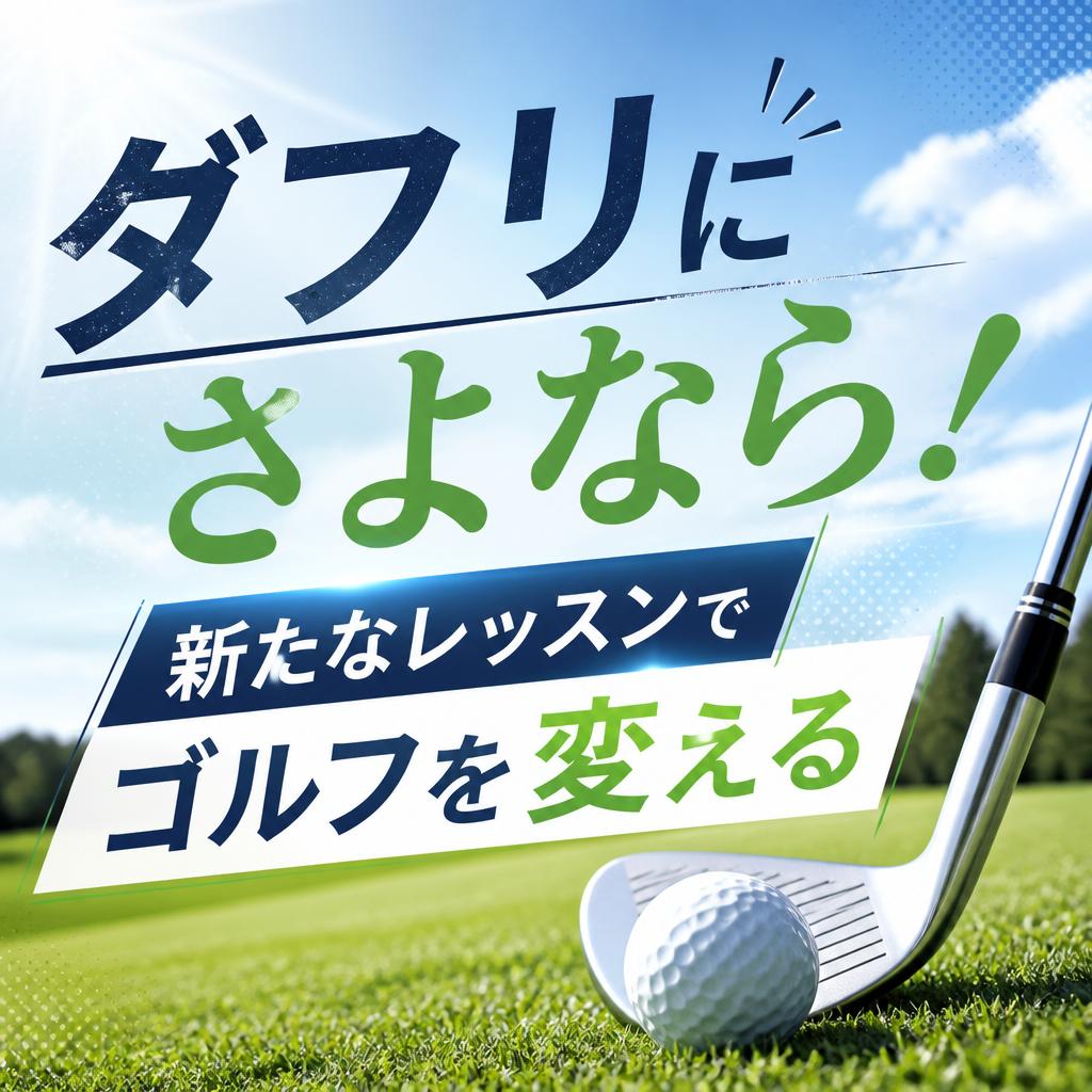 ダフリにさよなら！新たなレッスンでゴルフを変える