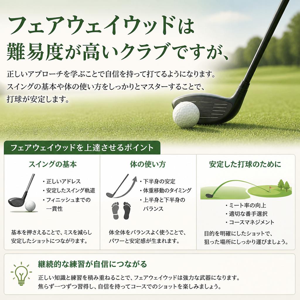 フェアウェイウッドを打つためのポイント