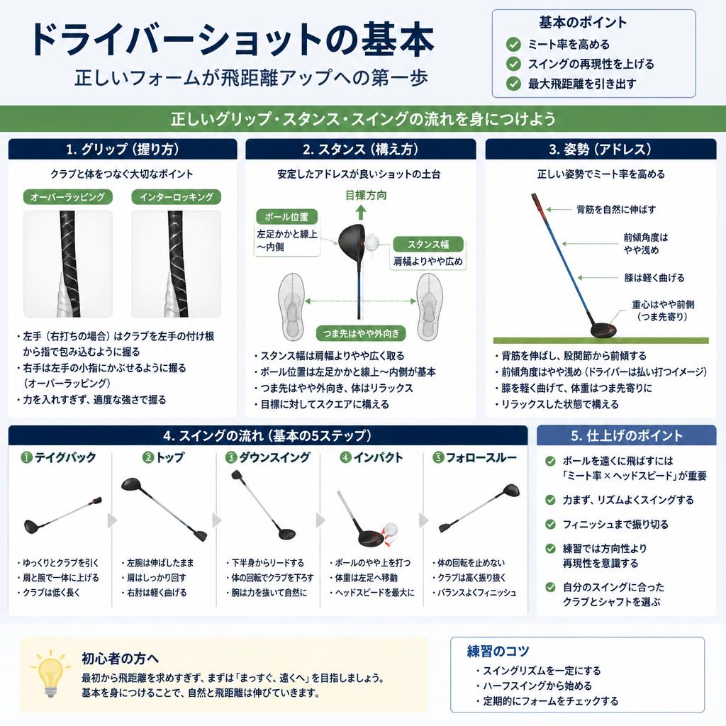 正しいドライバーショットの基本