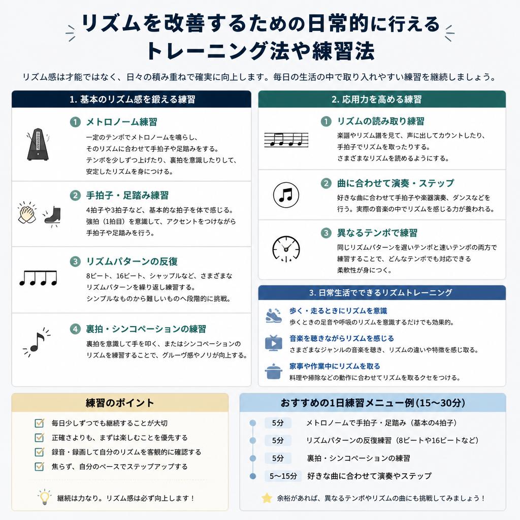 5. リズム改善に役立つトレーニング方法