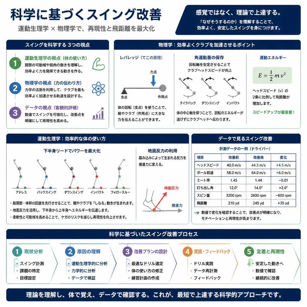 科学的アプローチでスイング改善