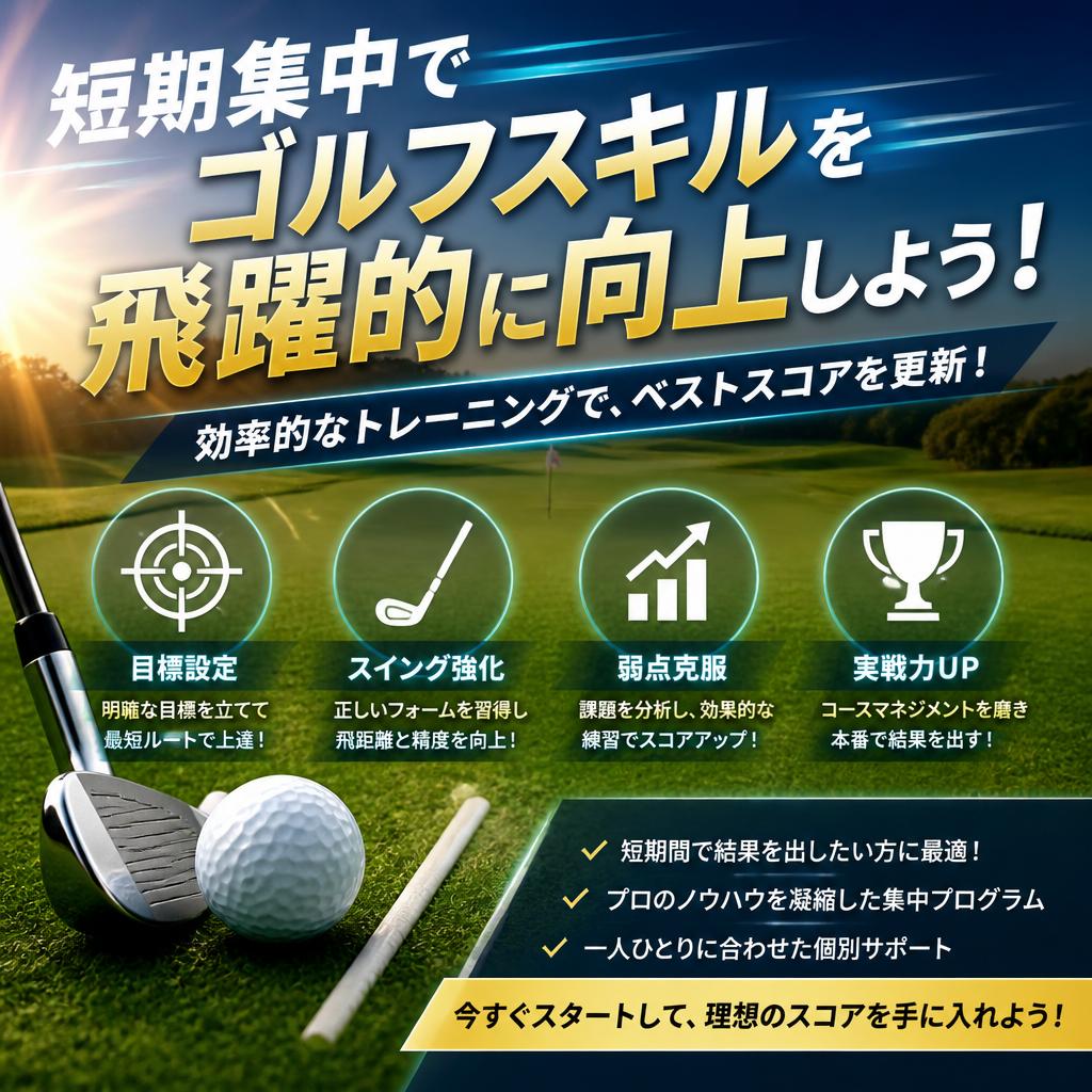 短期集中でゴルフスキルを飛躍的に向上させよう！