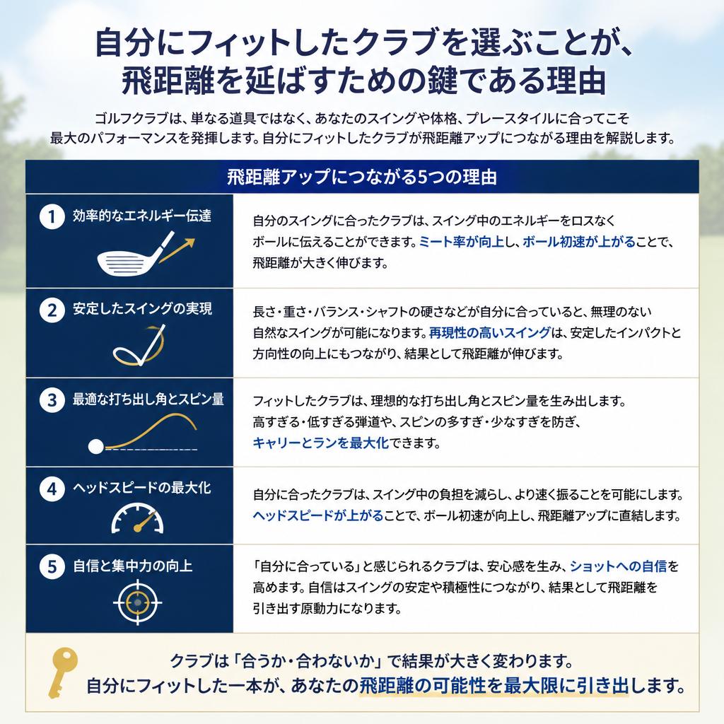 フィッティングでクラブとの相性を見極める