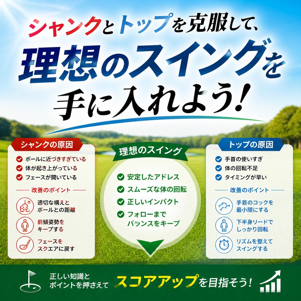 シャンクとトップを克服して、理想のスイングを手に入れよう！