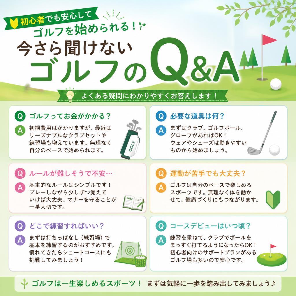 初心者でも安心してゴルフを始められる！今さら聞けないゴルフのQA