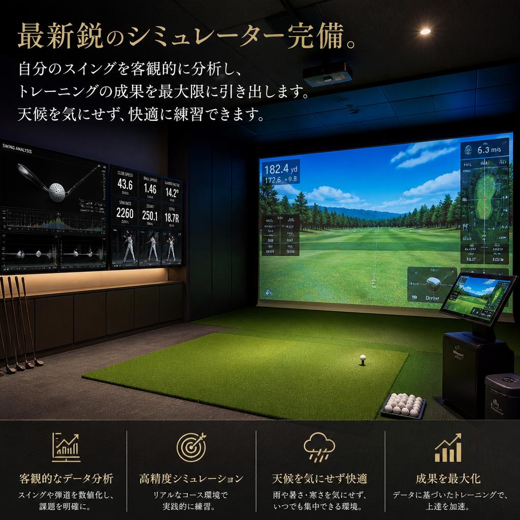 最新インドアゴルフ設備