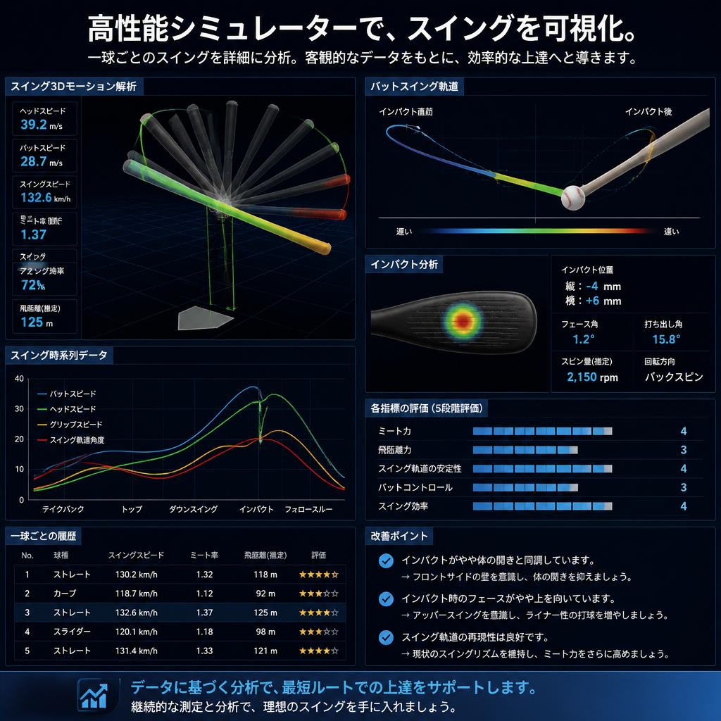 最新設備でデータに基づく指導