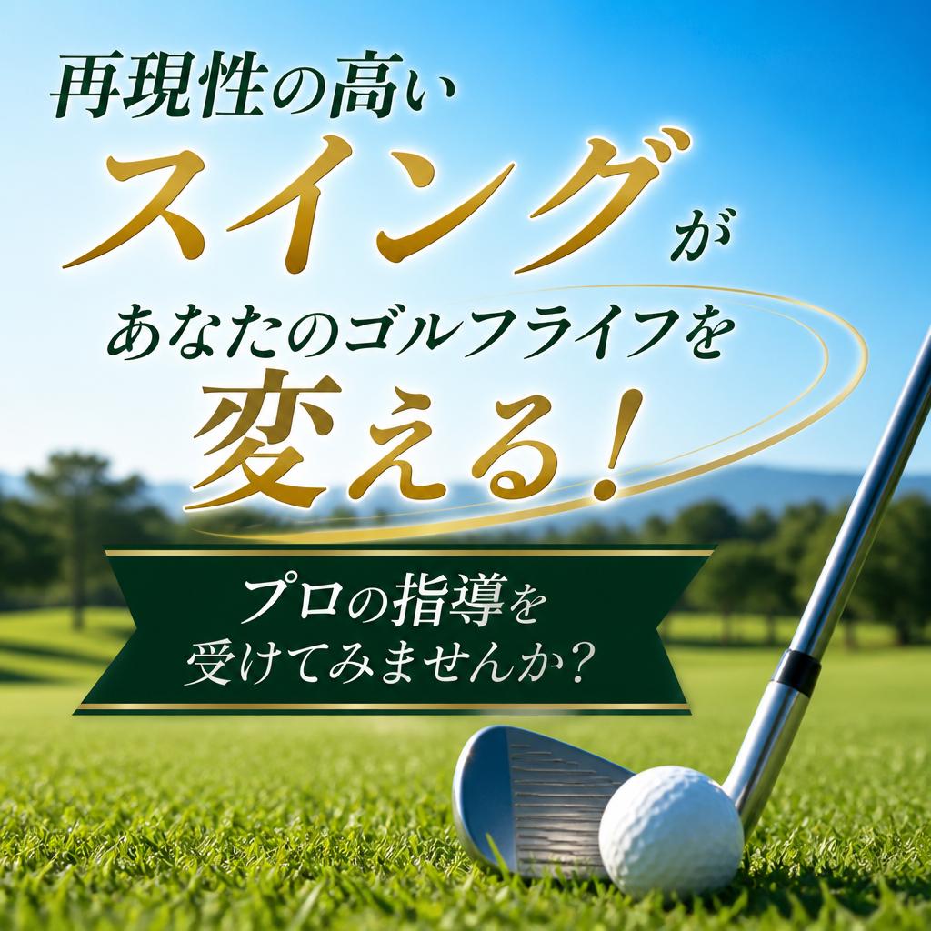 再現性の高いスイングがあなたのゴルフライフを変える！プロの指導を受けてみませんか？
