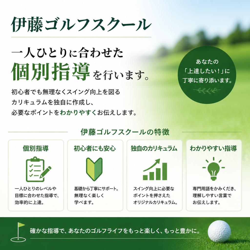 個別指導による効果的なスイングメイキング