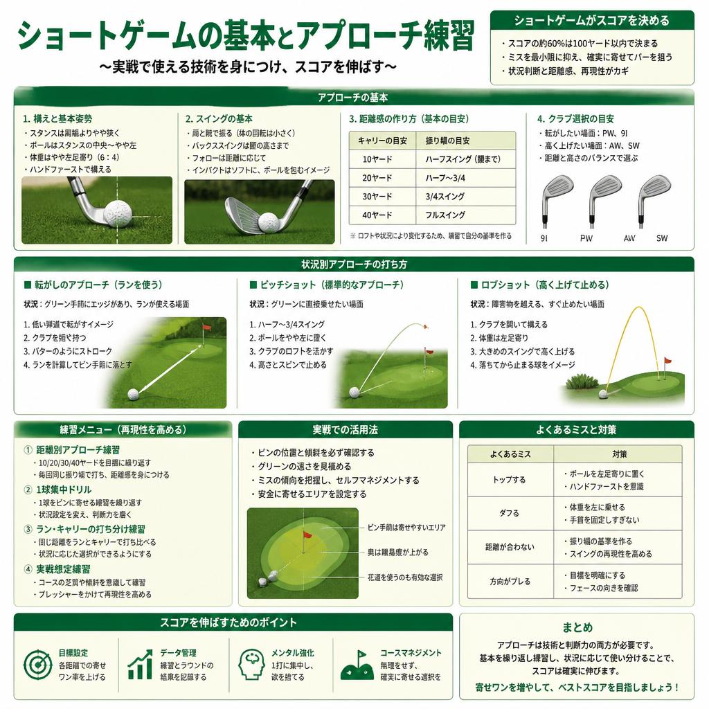 アプローチ練習でスコアアップ!