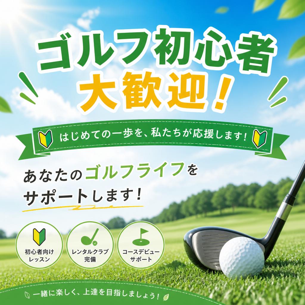 ゴルフ初心者大歓迎！あなたのゴルフライフをサポートします！