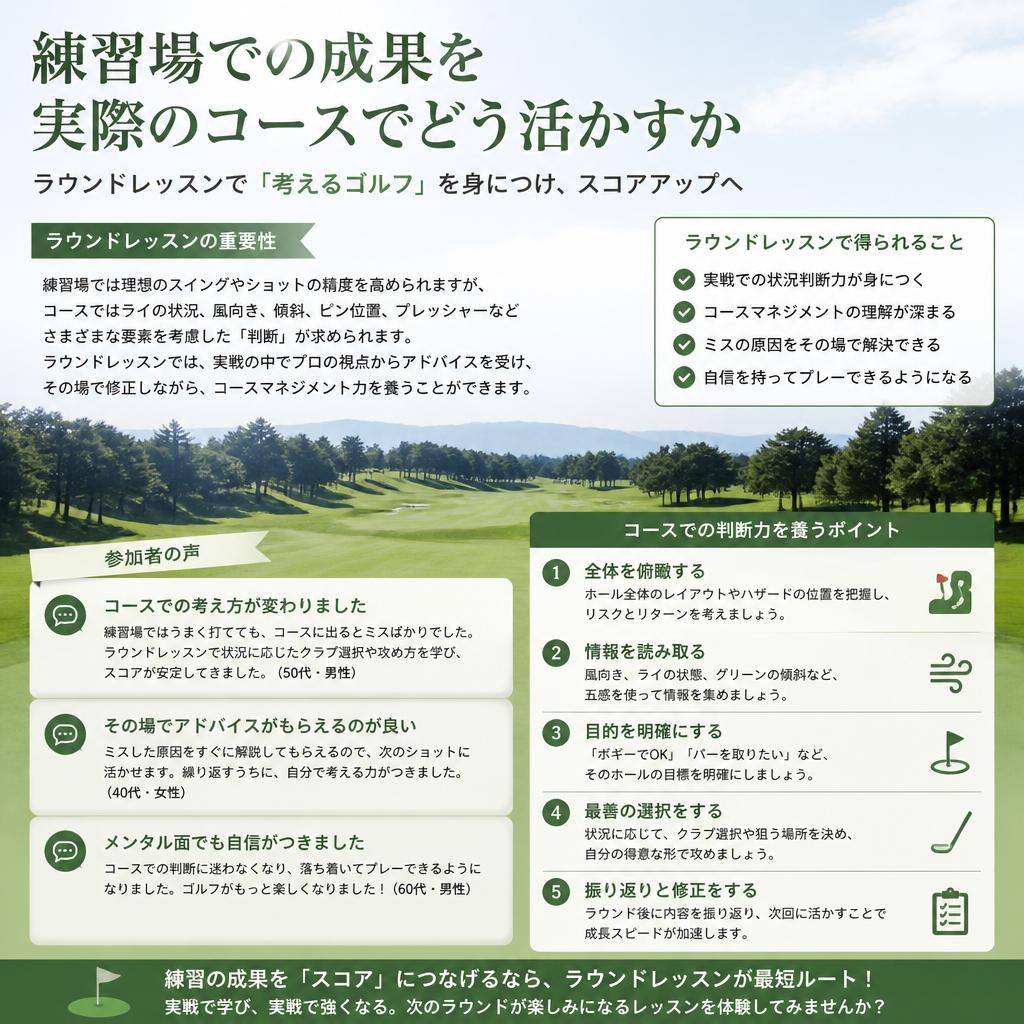 4. ラウンドレッスンで実践力をアップ！
