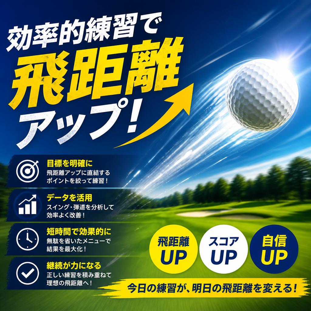 効率的練習で飛距離アップ！