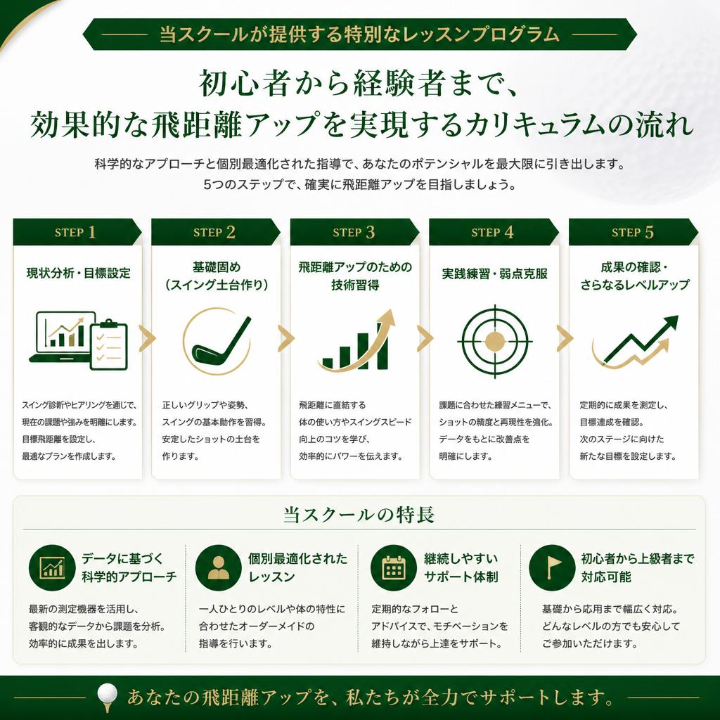実践！飛距離アップのためのレッスンプログラム