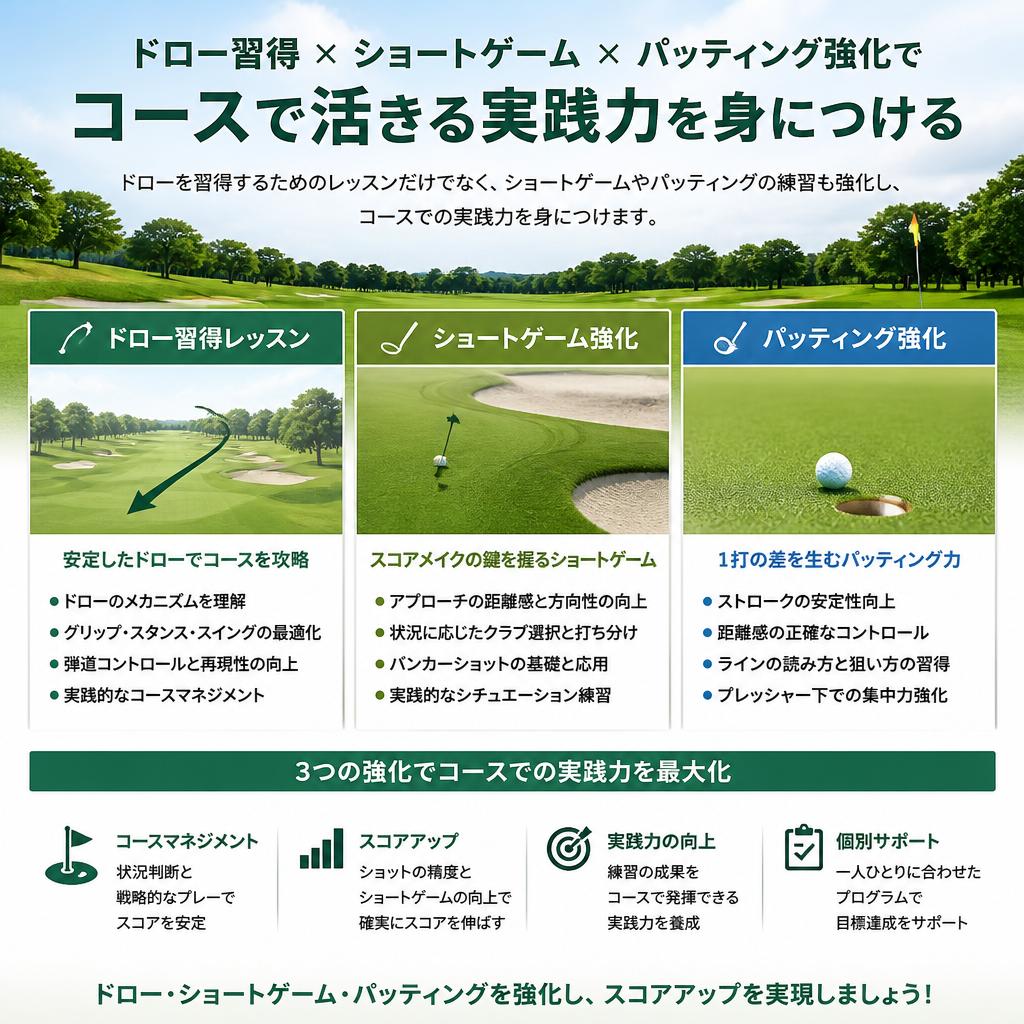 ショートゲーム・パッティングで総合力アップ！