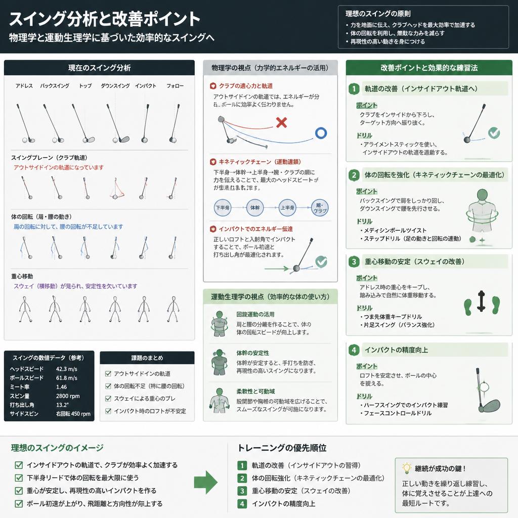 スイング改善のプロによる指導